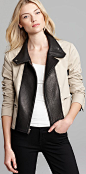 Theory Leather Combo Jacket