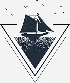 海鸥黑白花臂图案矢量图ai免抠素材_88icon https://88icon.com ins风格 唯美 填色练习 帆船 手绘 欧美 海洋 矢量图 纹身 花臂 黑白 黑白手绘花臂图案