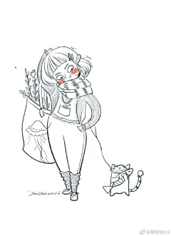 第三张刻画。最近总是加班，夹缝中抽时间出来画画，每次画画特别的慢，多练应该会好的吧？手绘超话 插画超话 #儿插# #儿童插画# 蓉颜儿童插画超话 ​​​​