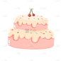 手绘-生日装饰元素3-生日蛋糕