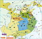 地图上的三国（15幅地图） :  191年（初平二年），董卓挟天子从洛阳到长安；袁绍割据冀州；刘焉割据益州；汉朝廷失去对地方的控制。 196年（建安元年），曹操挟汉献帝到许昌，割据豫州、兖州；袁绍割据冀州、并州、青州和幽州部分地区，孙策割…