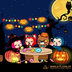 炮炮兵万圣节可爱卡通平板壁纸