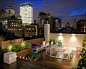 TriBeCa Roof Terrace : Located atop a Civil War era Italianate Renaissance loft building in TriBeCa this roof terrace contains a variety of recreational areas–dining, sunbathing, conversation, and most ambitiously, a large