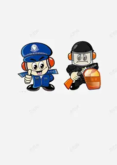 卡通警察高清素材 平面电商 创意素材 png素材