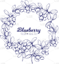 蓝莓,清新,浪漫,食品,维生素,成分,模板,设计,复古,绘制
