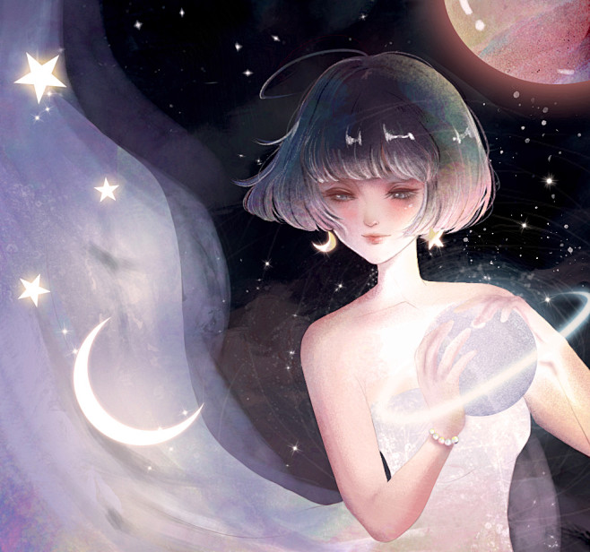 星河_羡羡不会画画__插画师作品_涂鸦王...