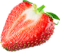 草莓、切开的草莓PNG #素材#