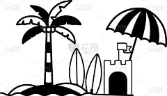 沙雕,白色背景,玩具,建筑业,海岸线,童年,节日,剪影,休闲,绘制