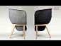 英国家具设计师Benjamin Hubert为荷兰品牌De Vorm设计的Pod Chair。椅身由PET塑料和毛毡经特殊处理压制而成，形成一个半封闭空间，为使用者提供一个隐私和安全的休息环境。