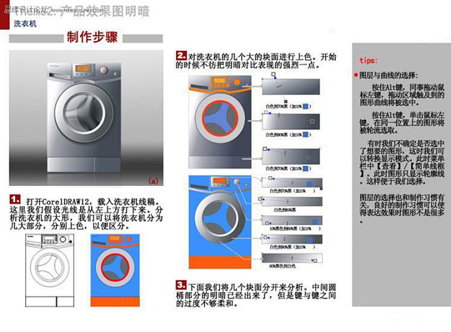 CDR绘制洗衣机教程 - CorelDr...