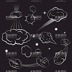 矢量对话框  - 源文件下载【酷图网】矢量对话框,手绘对话框,卡通对话框,对话框,爆炸对话框,对话框素材,说话,发言,讲话,云彩对话框,云彩,闪电,