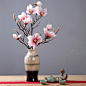 新中式现代陶瓷花瓶花器花具亮釉客厅玄关桌面花瓶花艺家居摆设品-淘宝网