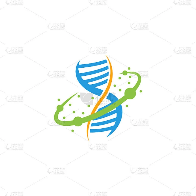 基因DNA图标符号矢量插图概念素材-花瓣网