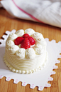 美食 迷你的草莓奶油蛋糕