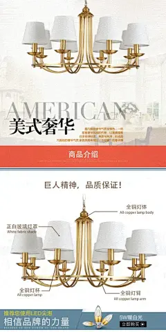 电商灯具台灯吊灯灯饰照明产品详情页长图海报模板(20).psd