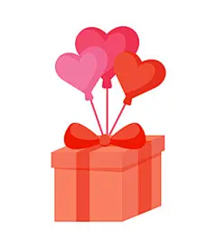 爱心 |  矢量 |  点击来源直接获取大图文件 |带有爱心的礼品盒