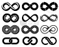 麦比乌斯带,符号,圆形,永远,分离着色,白色,脚踏车,概念,无限,弯曲