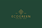 Organic symbol of ecogreen vintage style logo concept. bio business company. Premium Vector