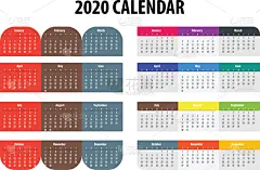2020,日历,色彩鲜艳,商务,进出港显示牌,十月,事件,月,一月,布置