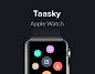 Taasky for Apple Watch : Fluid Design concept of my project Taasky for Apple Watch.