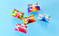 Jet-Puffed棉花糖食品包装设计”喷射的彩虹之路“
