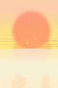 AI数字艺术意境落日余晖重阳节背景图