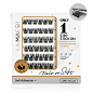 LA MAESII Self Adhesive Eyelashes No GLue Lash Clusters Wispy Lashes, D Curl DIY Lashes Clusters Extension Only 1 Step, No Sticky Residue, Easy to Apply,36pcs(SA17 D Curl,11-15mm)