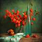 油画般的清新静物：美是超越时空的，那些安静的花瓶和水果，感染着你我的心灵。丨来自拉脱维亚摄影师Jolanta Brigere。