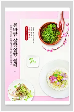 韩式凉菜美食海报设计