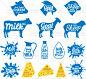 431号奶牛牧场乳制品牛奶LOGO标志产品包装纸盒瓶罐设计矢量素材-淘宝网