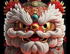 插画集‖醒狮踏春手机壁纸-图2