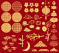 chinese new year elements festive asian ornaments