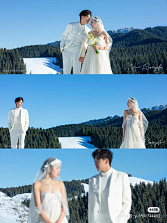 123呃呃呃采集到婚纱照 雪景
