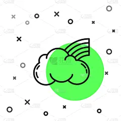 云,彩虹,分离着色,黑色,计算机图标,线条,华丽的,直的,天气,弯曲