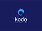 Kodo circle blue show logo dolphin