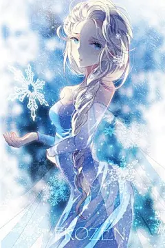 《冰雪奇缘》Elsa同人手绘手机壁纸 320x480