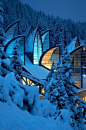 瑞士Tschuggen Bergoase 】当地著名的Tschuggen大酒店的附属建筑，白雪精灵的世界。 - 分享 - 偶鱼--高品质的图片分享社区