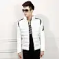 2013冬装新款韩式骷髅头短款男士棉衣男装外套潮流羽绒棉袄棉服男 #冬装# #新款# #男士#