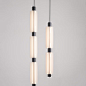 Metropol Pendant | Triple Small + Double Small | Anodised Black + Frosted White Glass