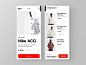 Nike Contact e-commerce website grid desktop fashion black design clean app web minimal figma concept ux ui