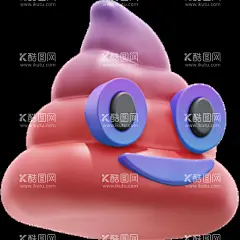 大便  - 源文件下载【酷图网】表情包,游戏,3D,可爱,卡通,立体,图标,网页,网站,插图,插画,海报,元素,ui,设计,界面,