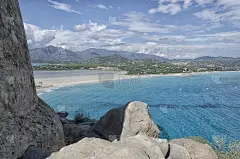 撒丁岛南部的海岸线
