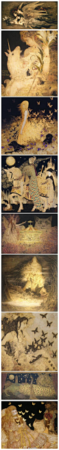 日本画家笹本正明 (Masaaki Sasamoto)1966 東京都生 1989 東京藝術大学美術学部日本画科卒業。作者喜欢使用金粉绘制带有一定浮雕效果的作品，虽然是传统技法的日本浮世绘，但表现的内容却是源自作者童年回忆、读过的书籍、以及宗教故事中得到的灵感，如同脑海中的幻想电影一般
