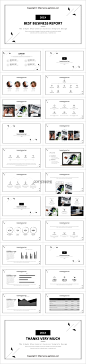 【极简设计 第7弹】简约大气通用商务报告模板-黑白
