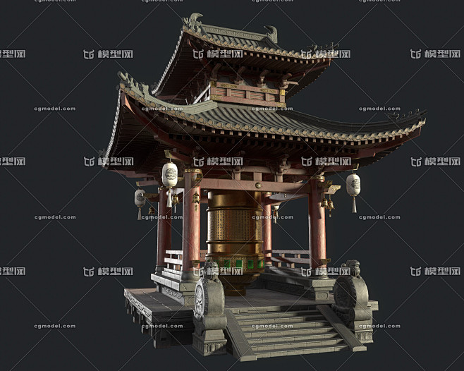 次时代写实古代建筑模型-历史建筑-建筑-如筏喻者-CG模型网