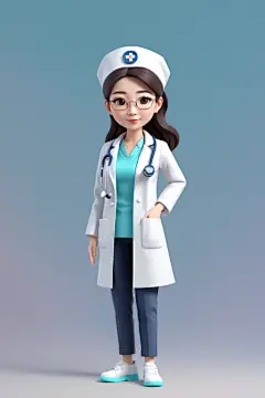 医院护工医生人物模型