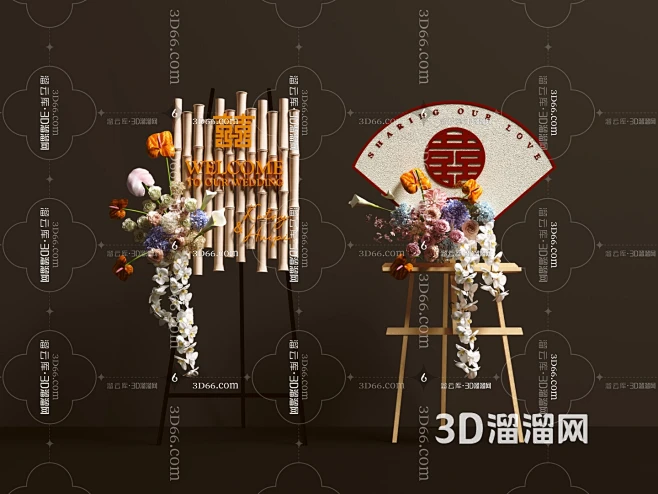 新中式美陈_器材设备3d模型-3d模型库