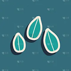 green sesame seeds icon isolated on blue