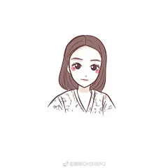 q萌和二次元#每日一水彩##插画头像##手绘##周笔畅# ​​​​