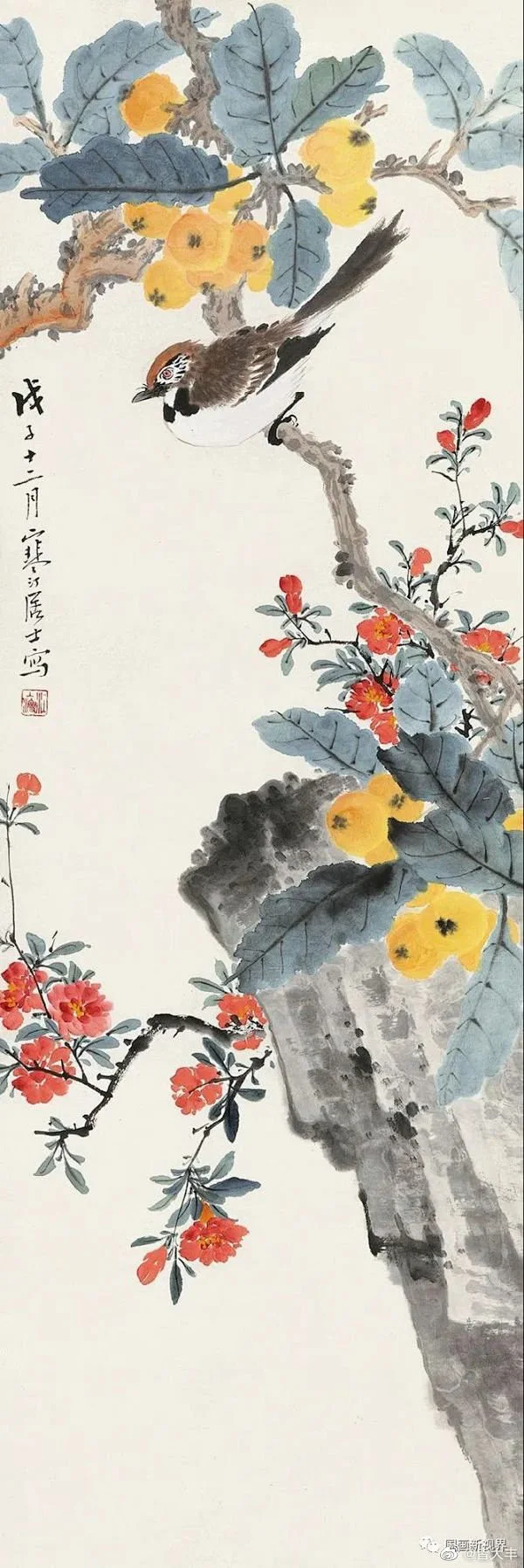#国画花鸟# 江寒汀作品欣赏 -花瓣网
